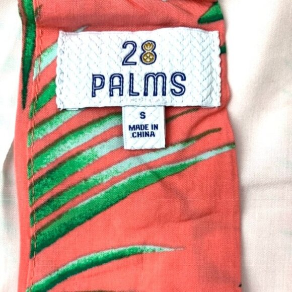 28 Palms Loose Fit Halter Neck Sleeveless Women's Maxi Dress Orange/Green Size S - Picture 5 of 8